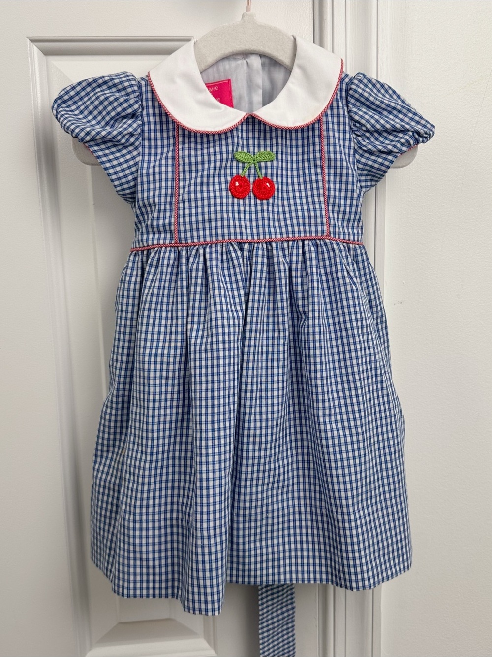 Claire & Charlie 12m back to school gingham dress EUC